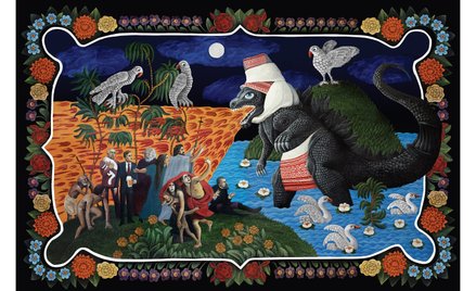 Białoruska Godzilla, czyli praca Maksima Osipaua inspirowana twórczością Aleny Kisz, którą pokazał n