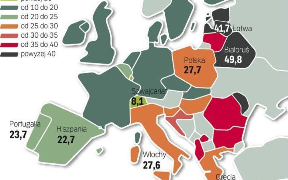 Szara strefa kwitnie na południu Europy