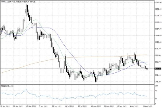 Notowania pszenicy w USA – dane dzienne