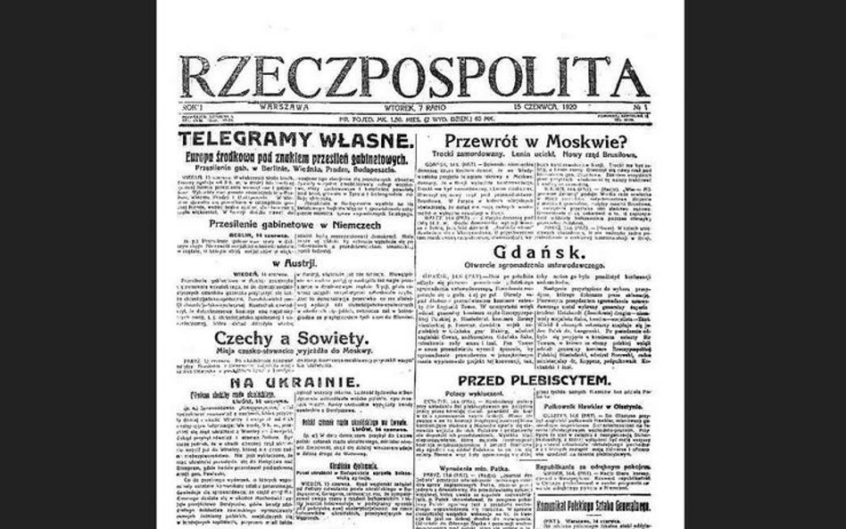 Prasa w 1920 roku: redaktorowi naczelnemu nie wolno opuszczać kraju