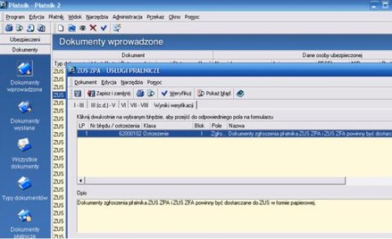 Ilustracja 1. Ostrzeżenie o konieczności dostarczenia dokumentu na papierze