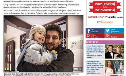 Ojciec odebrał córkę Polce z pomocą komandosa