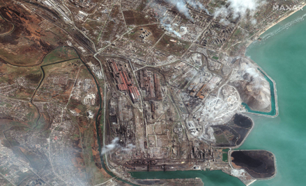 Zakłady Azovstal widziane z satelity