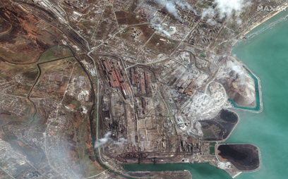Zakłady Azovstal widziane z satelity