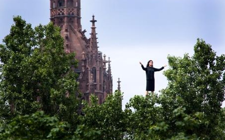 Maurizio Cattealn. Frau C. 2007. Fiberglass, clothes, hair. Lifesize. Photo, Wonge Bergmann. Courtes