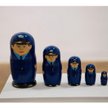 Ksenia Hnylytska, Policyjne matrioszki, 2013, technika mieszana, wysokość 18 cm, courtesy of Mystets