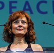 Susan Sarandon podczas konferencji „Cinema for Peace” na festiwalu filmowym w Berlinie