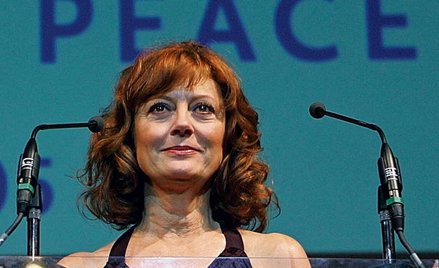 Susan Sarandon podczas konferencji „Cinema for Peace” na festiwalu filmowym w Berlinie