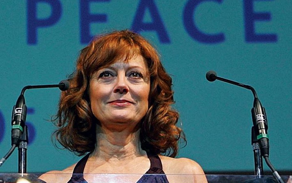 Susan Sarandon podczas konferencji „Cinema for Peace” na festiwalu filmowym w Berlinie