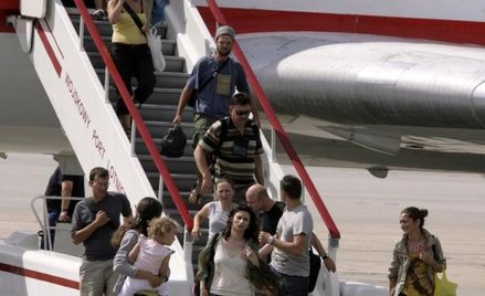 Sierpień 2008 r. - samolot z osobami ewakuowanymi z południowej Gruzji
