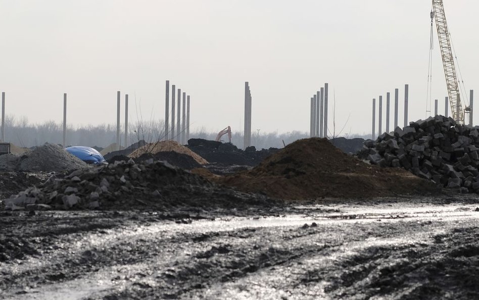 Budowa hali dla centrum logistycznego Amazon w Sosnowcu