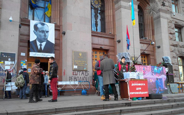 Sztab Euromajdanu w Kijowie w 2014 roku