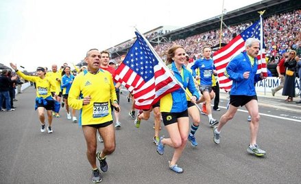 Symboliczne zakończenie maratonu w Bostonie