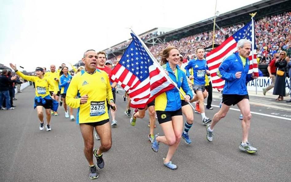 Symboliczne zakończenie maratonu w Bostonie