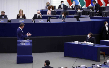 Emmanuel Macron w Parlamencie Europejskim