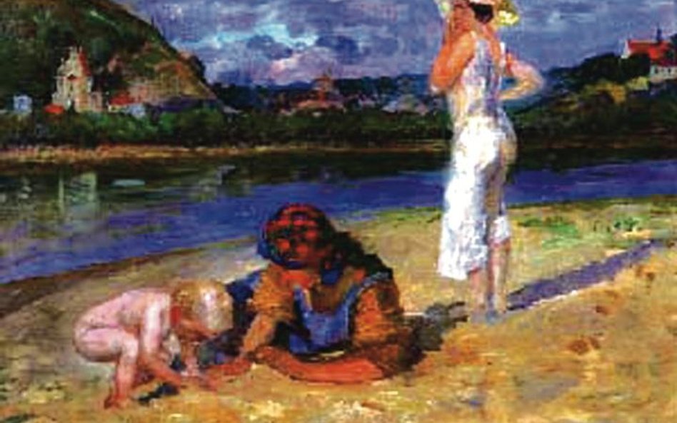 Maurycy Trębacz, Na plaży