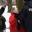 Aktywistka Katarzyna Augustynek znana jako Babcia Kasia zatrzymana przez policję podczas akcji Obywa
