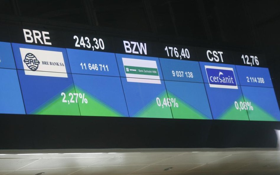 Wzrosty na warszawskiej giełdzie