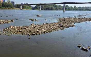 Lustro wody w Wiśle na odcinku warszawskim obniżyło się do niespotykanych wartości