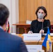 Szefowa niemieckiej dyplomacji Annalena Baerbock w rozmowie z szefem MSZ Ukrainy Dmytro Kułebą