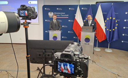 Na konferencji wystąpili wspólnie sekretarz stanu w Ministerstwie Sportu i Turystyki Ireneusz Raś i 
