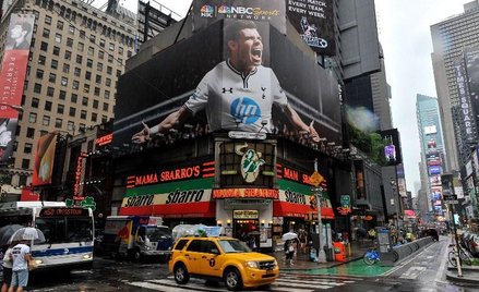 Gareth Bale z Tottenhamu na plakacie w Nowym Jorku