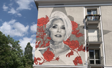 Mural z Korą na stołecznych Bielanach