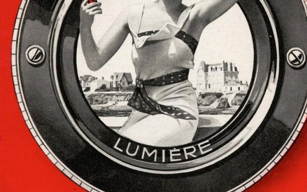 Okładka katalogu aparatów fotograficznych marki Lumi?re, 1937.