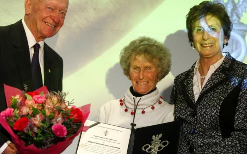 Barbara Grocholska - Kurkowiak w towarzystwie Ireny Szewińskiej i Kajetana Hądzelka