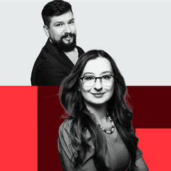 Michał Płociński, zastępca redaktora naczelnego „Rzeczpospolitej”, Estera Flieger, dziennikarka i pu