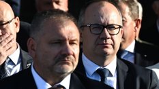 Były szef Ministerstwa Sprawiedliwości Adam Bodnar. Na pierwszym planie nowy minister, Waldemar Żure