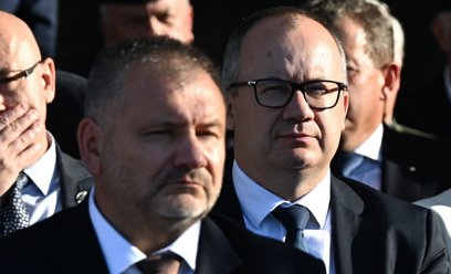 Były szef Ministerstwa Sprawiedliwości Adam Bodnar. Na pierwszym planie nowy minister, Waldemar Żure