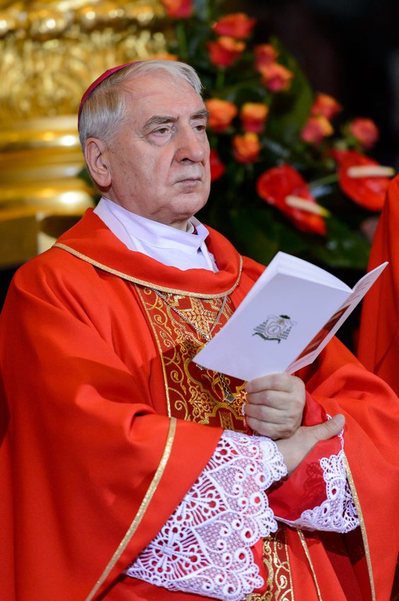 Arcybiskup Józef Kowalczyk podczas Ingresu Prymasa Polski do Katedry Gnieźnieńskiej, 7 czerwca 2014 