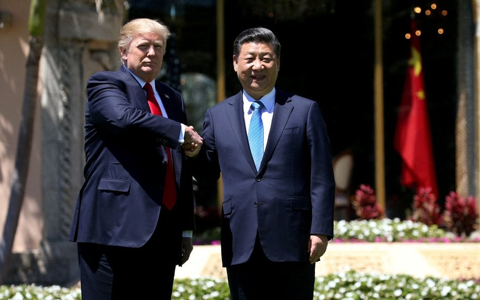 Donald Trump i Xi Jinping podczas spotkania w Mar-a-Lago na Florydzie w 2017 roku