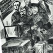 Czołówka Filmowa Wojska Polskiego; na rysunku m.in. Ludwik Perski, bracia Adolf i Władysław Forberto