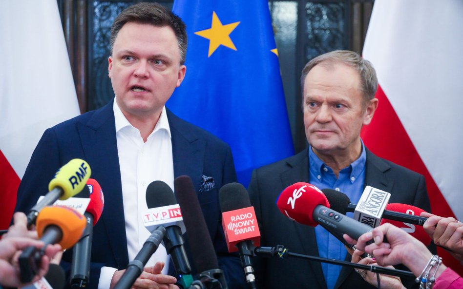 Szymon Hołownia i Donald Tusk