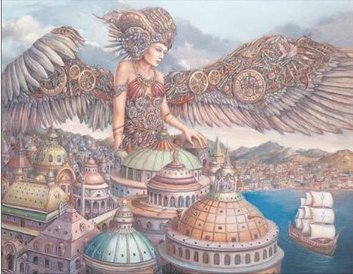 Obraz Tomasza Sętowskiego licytowany będzie na aukcji sztuki fantastycznej.