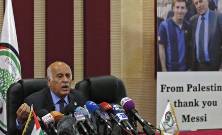 Jibril Rajoub, prezes Palestyńskiej Federacji Piłki Nożnej, podziękował Messiemu