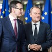 Mateusz Morawiecki i Donald Tusk w czasie unijnego szczytu w 2017 roku