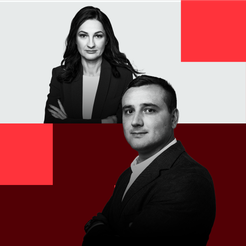 Marzena Tabor-Olszewska, redaktor prowadząca „Rzeczpospolitej”  i Rusłan Szoszyn, dziennikarz działu