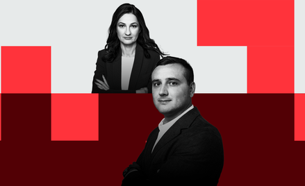 Marzena Tabor-Olszewska, redaktor prowadząca „Rzeczpospolitej”  i Rusłan Szoszyn, dziennikarz działu