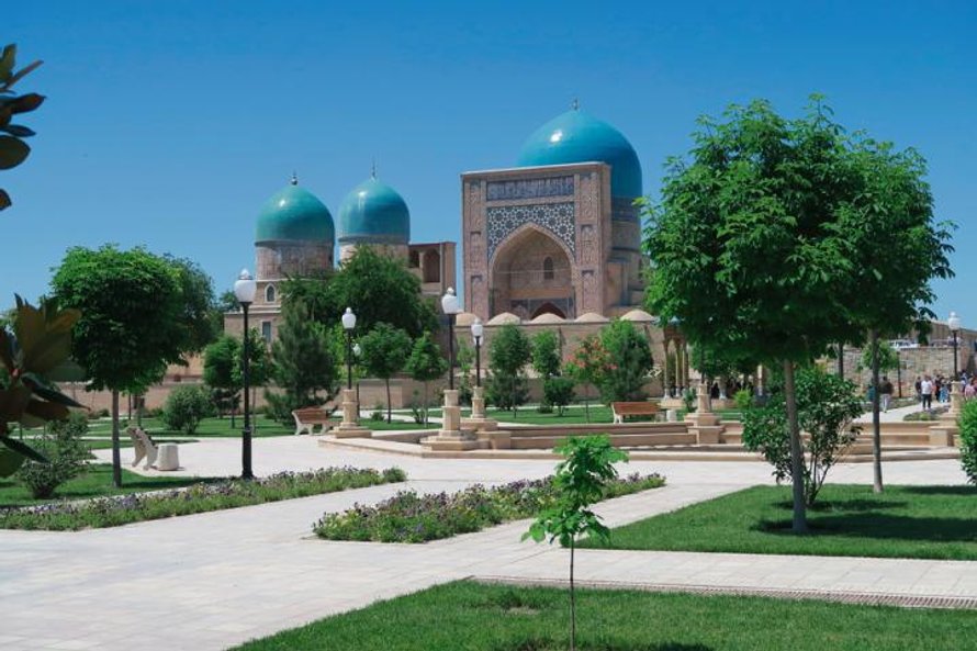 Shahrisabz. Kompleks Dorut Tilawat (Dom Rozmyślań) – miejsce pochówku Taragaja, ojca Timura (XIV w.)