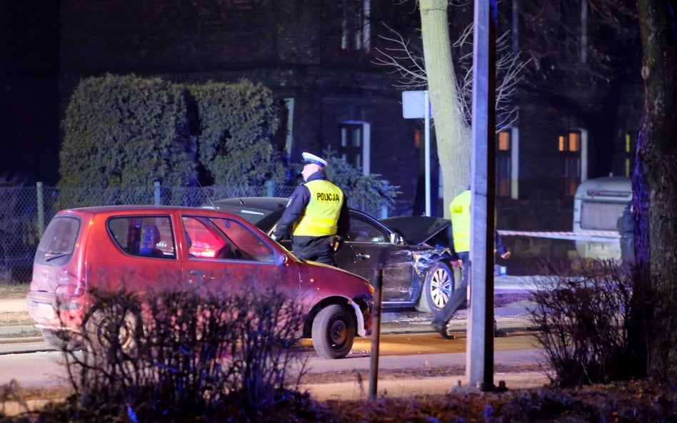 Miejsce wypadku samochodowej kolumny rządowej z udziałem premier Beaty Szydło w Oświęcimiu