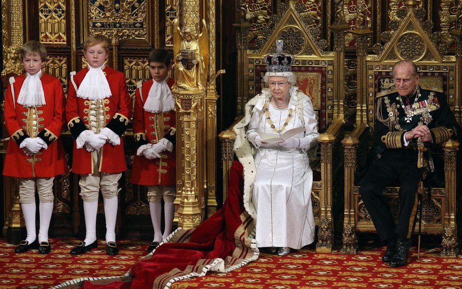 Z mężem, Księciem Filipem.