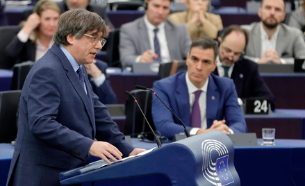 Były premier Katalonii podczas przemowy przed Parlamentem Europejskim