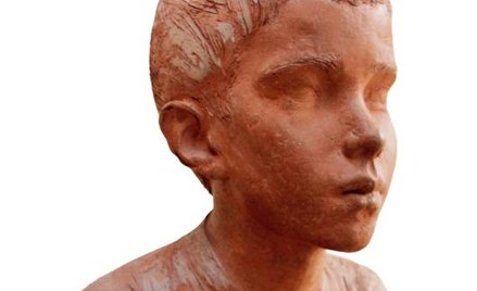 Mieczysław Welter „Portret Karolka” 1995, terakota, wysokość 35 cm.