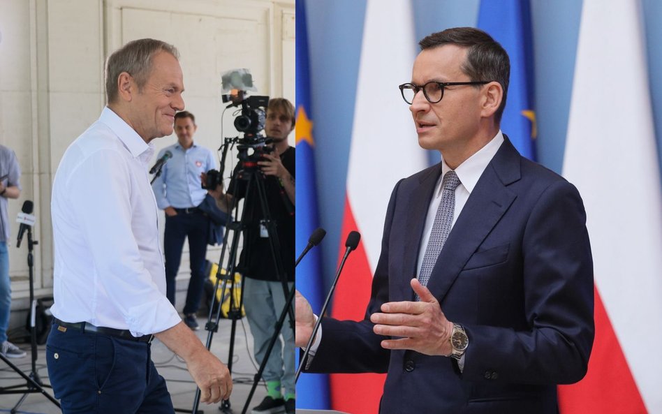 Donald Tusk i Mateusz Morawiecki