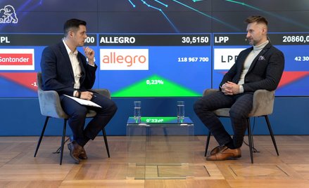 Gościem Przemysława Tychmanowicza był Grzegorz Koczwara, dyrektor BM Alior Banku. Fot. parkiet TV