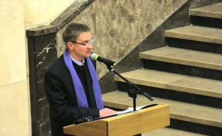 Prof. Antoni Ziemba podczas otwarcia Galerii Sztuki &#346;redniowiecznej w Muzeum Narodowym, Warszaw