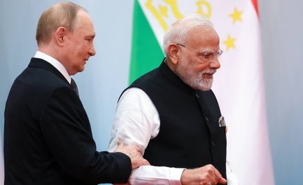 Dyktator Rosji Władimir Putin i premier Indii Narendra Modi
